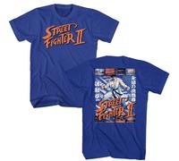 T-Shirt Adulto A Maniche Corte Royal Solid Di Ryu E Scene Di Street Fighter