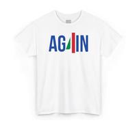 T-Shirt Again Napoli Scudetto 4 Campione d'Italia 2025 Bianca 100% Cotone Serie A Ag4in (IT, Testo, L, Regular, Regular, Bianca)