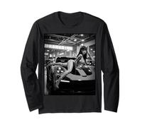 T-shirt AI Girl da uomo - Sexy AI Woman & Auto esotica B & W Maglia a Manica
