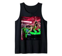 T-shirt AI Girl da uomo - Sexy AI Woman & Auto Esotica Verde Canotta