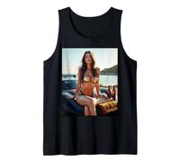 T-Shirt AI Girl da Uomo - Sexy AI Woman con Auto Sportiva Canotta