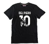 T-shirt Alex Del Piero 10 capitano Nera uomo o bambino uomo tifoso calcio cotone
