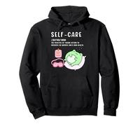 T-shirt alla moda Cottagecore Frog Self-Care Definition Hygge Felpa con Cappuccio