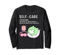 T-shirt alla moda Cottagecore Frog Self-Care Definition Hygge Maglia a Manica