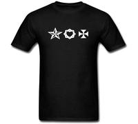 T-Shirt alla Moda da Uomo Simple Minds Corta Cotone Nero 3XL