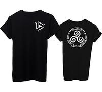 T-Shirt Alpha Beta Omega Triskele Tribali Wolf Cult - Famosi - Uomo-M-Nera
