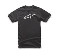 T-shirt Alpinestars da uomo in cotone SS ~ Classico nero bianco senza età