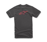 T-shirt Alpinestars da uomo in cotone SS ~ Classico nero rosso senza età