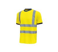 T-shirt alta visibilita' Mist - Tg. L - Giallo Fluo - U-Power - conf. 3 pezzi