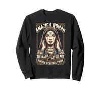 T-Shirt Amazigh da Donna Tifinagh Tattoo Art Berber Pride Felpa