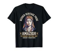 T-Shirt Amazigh da Donna Tifinagh Tattoo Art Berber Pride Maglietta