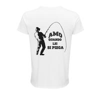 T-shirt AMO QUANDO LEI SI PIEGA simpatica SPIRITOSA regalo Scherzo compleanno