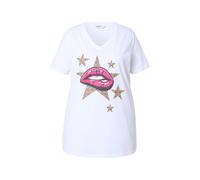 T-shirt Angel of Style da donna taglie forti comfort fit motivo labbra