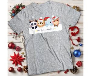 T-shirt Animal Christmas Cute Bear maglietta da uomo e donna #MC