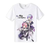 T-Shirt Anime Re:Life in A Different World from Zero REM T-Shirt Estiva a Maniche Corte T-Shirt REM RAM