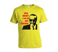 T-Shirt Anni '80 Sole, Whisky e Sei in Pole Position - cumenda - Alboreto is Nothing