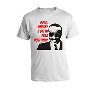 T-Shirt Anni '80 Sole, Whisky e Sei in Pole Position - cumenda - Alboreto is Nothing