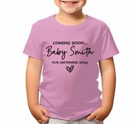 T-shirt annuncio gravidanza personalizzabile bambino data di scadenza...