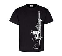 T-shirt AR15 con dati: arma decorativa, Gun ISAF, conflitto Us Army BW Navy Seals #17873 Nero S