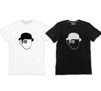 T-shirt Arancia meccanica clockwork orange Alex DeLarge Kubrick cotone nera