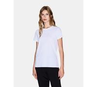 Armani Exchange Essential, Embroidered Logo Signature T-Shirt, Bianco Ottico, M Donna