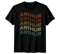 T-shirt Arthur Name retrò vintage grafica a righe regalo personalizzato...