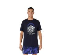 Asics Fujitrail Logo Short Sleeve T-shirt Blu M Uomo