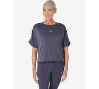 T-shirt ASICS Nagino Run Adjustable manica corta blu scuro donna - M