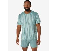 T-shirt ASICS Road All Over Print manica corta turchese - XXL