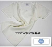 T-shirt bambina Ellepi o Trevi manica corta in lana cotone con profilo smerlato