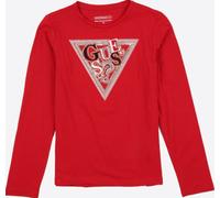 T-Shirt Bambina Guess Manica Lunga Logo Strass J6RI16K6YW4 G532 Rosso