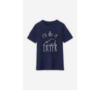 T-Shirt Bambini Maniche Corte Blu Marino I'LL DO IT LATER