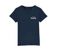 T-Shirt Bambini Maniche Corte Blu Marino, WE ARE FAMILY CUORE