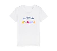 T-Shirt Bambini Maniche Corte LA FAMIGLIA PRIMA Colore Bianco