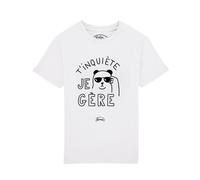 T-Shirt Bambini Maniche Corte T'INQUIETE JE GERE Colore Bianco