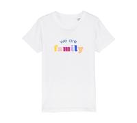 T-Shirt Bambini Maniche Corte WE ARE FAMILY Colore Bianco