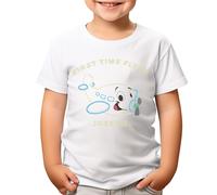 T-shirt bambini personalizzate con il tuo nome First Time Flyer 1st Holiday...