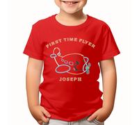 T-shirt bambini personalizzate con il tuo nome First Time Flyer 1st Holiday...