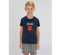 T-Shirt Bambini Ragazzo Maniche Corte Colore Blu Marino, PICCOLO MA MAI SOLIDO