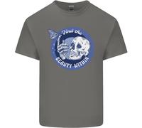 T-Shirt Bambini Teschio E Farfalla Trova La Bellezza Dentro