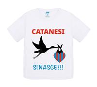 T-Shirt bambino Catanesi si nasce idea regalo tshirt maglietta