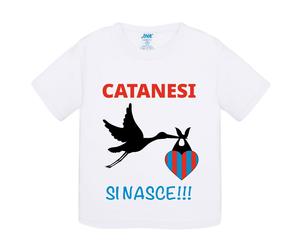 T-Shirt bambino Catanesi si nasce idea regalo tshirt maglietta