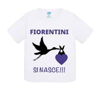 T-Shirt bambino Fiorentini si nasce idea regalo tshirt maglietta
