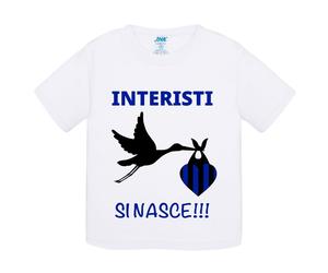 T-Shirt bambino Interisti si nasce idea regalo tshirt maglietta