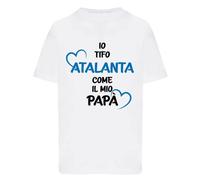 T-Shirt Bambino Io tifo Atalanta Come Il Mio papà Manica Corta (1 Anno)