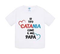 T-Shirt bambino Io tifo Catania come il mio papà idea regalo maglietta tshirt