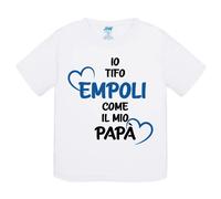 T-Shirt bambino Io tifo Empoli come il mio papà idea regalo maglietta tshirt