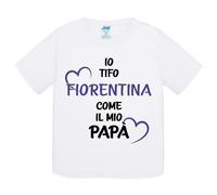 T-Shirt bambino Io tifo Fiorentina come il mio papà idea regalo maglietta tshirt