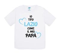 T-Shirt bambino Io tifo Lazio come il mio papà idea regalo tshirt