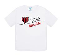 T-Shirt bambino Io tifo Milan idea regalo maglietta tshirt